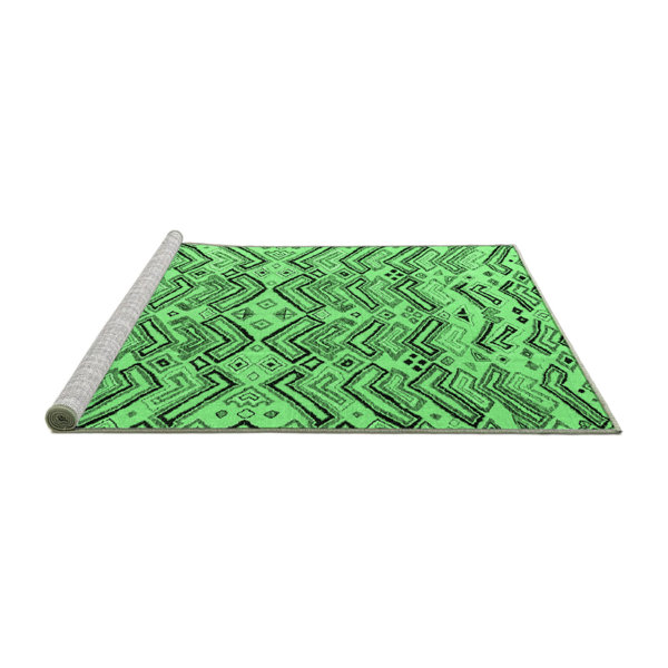 Foundry Select KelsieAnn Machine Woven / Power Loomed Green Machine Washable Rug Wayfair